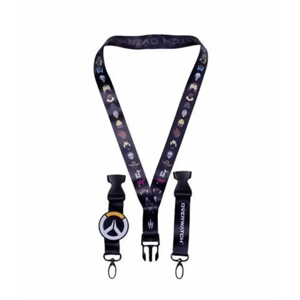 Overwatch‎ Logo Light Up Lanyard Tracer Reaper Widowmaker Winston 2 Sided Black